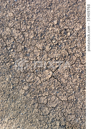 Dry fall ground with cracks 35409768