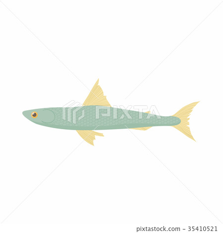 Smelt icon, cartoon style 35410521