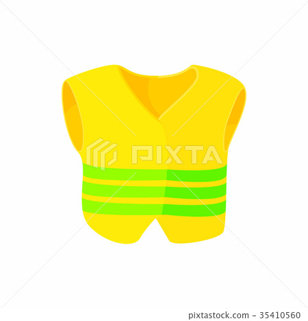 Yellow vest icon, cartoon style 35410560
