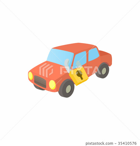 Impounded car icon, cartoon style - Stock Illustration [35410576] - PIXTA