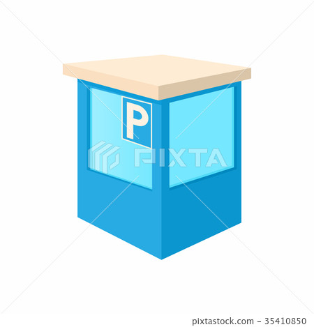 Parking toll booths icon, cartoon style Parking toll booths icon, cartoon style 35410850