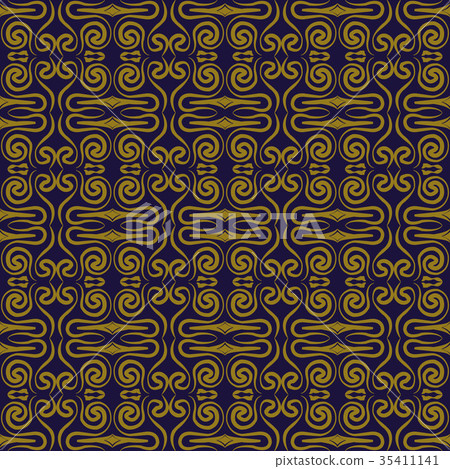 Antique seamless gold retro background image Antique seamless gold retro background image 35411141