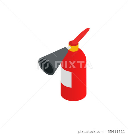Fire extinguisher icon, isometric 3d style Fire extinguisher icon, isometric 3d style 35411511