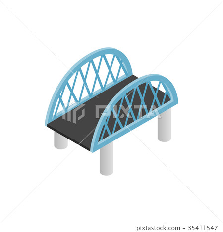Bridge with arched railings icon 35411547