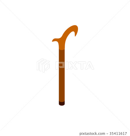 Walking cane icon, isometric 3d style 35411617