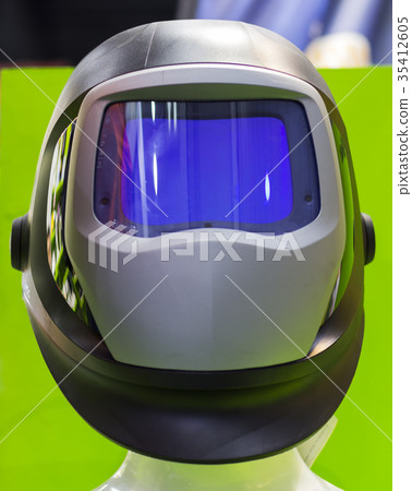 mannequins with safety helmet and glass visor 35412605