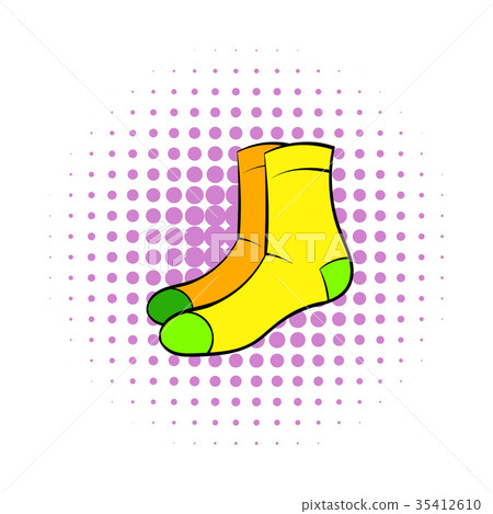 Men socks icon, comics style Men socks icon, comics style 35412610