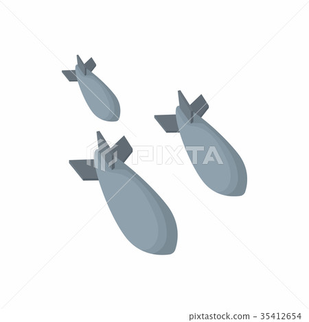 Air bombs icon in cartoon style Air bombs icon in cartoon style 35412654