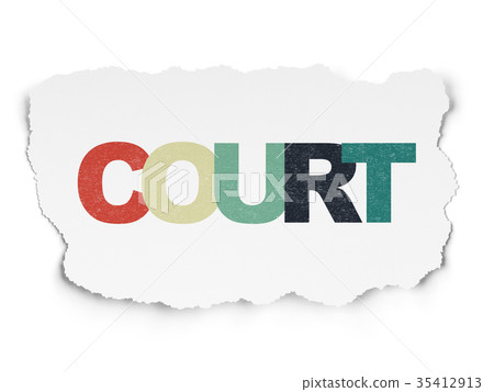 Law concept: Court on Torn Paper background Law concept: Court on Torn Paper background 35412913