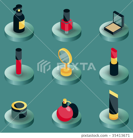 Cosmetic color isometric icons 35413671