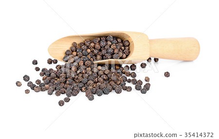 Black pepper on white background. Black pepper on white background. 35414372