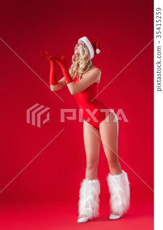 attractive santa girl attractive santa girl 35415259