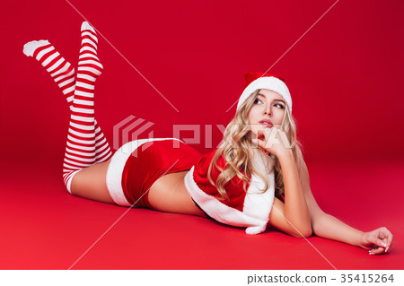 attractive  santa girl  35415264