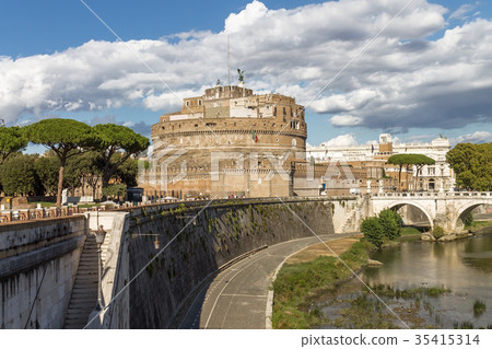 Ancient Saint Angelo castle in Rome, Italy 35415314