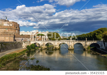 Ancient Saint Angelo castle in Rome, Italy 35415315