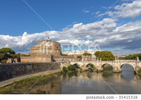 Ancient Saint Angelo castle in Rome, Italy 35415316