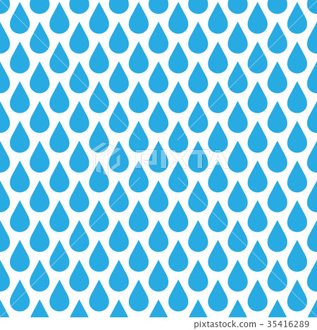 Blue rain drop seamless pattern background. Water 35416289