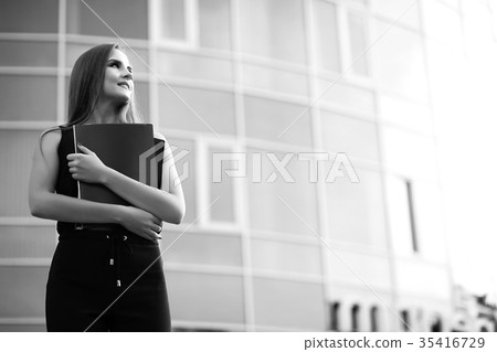 Business Lady black and white photo 35416729