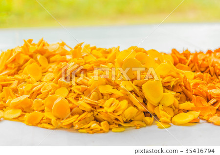 Slice of Zingiber,Turmeric root, Cassumunar ginger Slice of Zingiber,Turmeric root, Cassumunar ginger 35416794