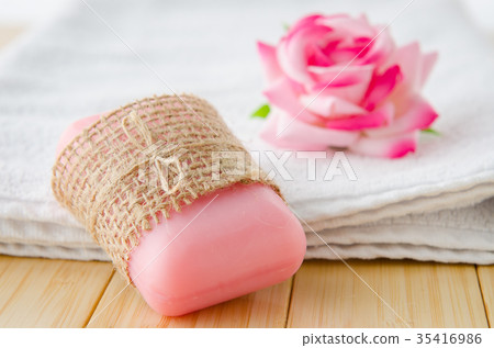 Healthy lifestyle concept with aromatic soaps Healthy lifestyle concept with aromatic soaps 35416986