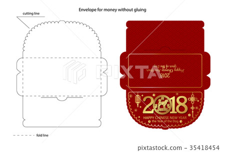 Chinese New Year red envelope flat icon. Vector - Stock Illustration ...
