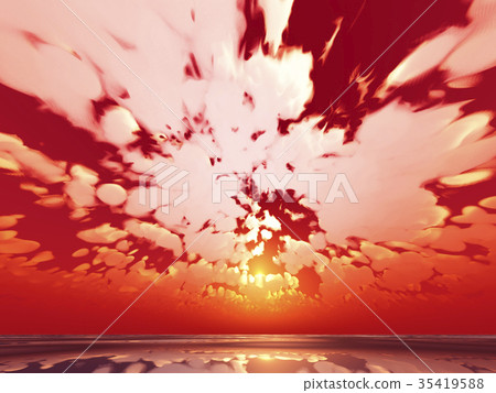 Wind and clouds with the sea 35419588