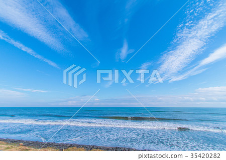 Clouds, sea and waves Ichinomiyacho coast Chosei village coast 35420282