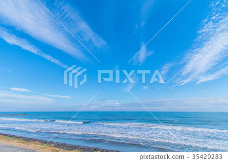 Clouds, sea and waves Ichinomiyacho coast Chosei village coast 35420283