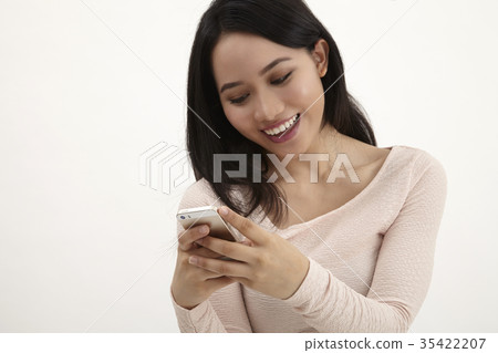 woman text messaging 35422207