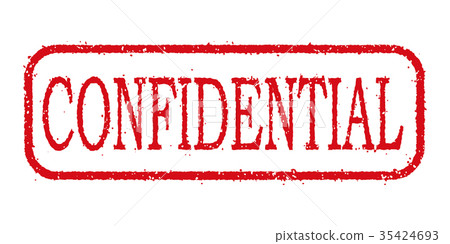 Business stamp illustration icon "CONFIDENTIAL" Business stamp illustration icon "CONFIDENTIAL" 35424693
