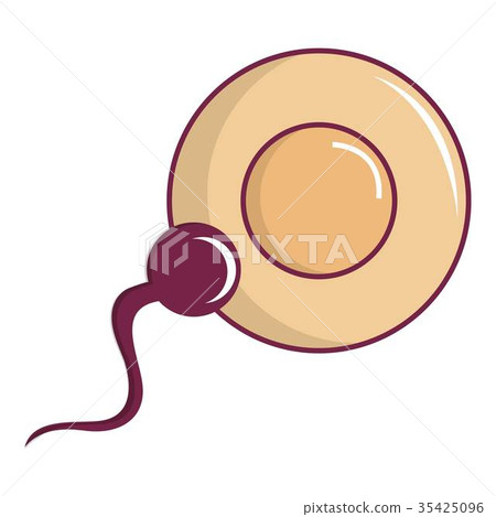 Human fertilization icon, cartoon style Human fertilization icon, cartoon style 35425096