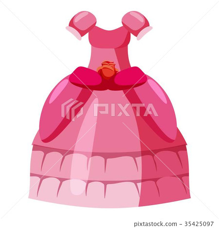 Princess dress icon, cartoon style Princess dress icon, cartoon style 35425097