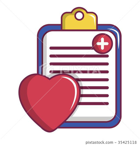 Medical health card icon, cartoon style Medical health card icon, cartoon style 35425118