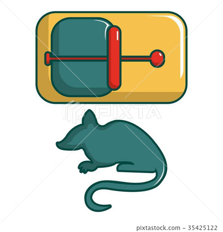 Mice trap icon, cartoon style Mice trap icon, cartoon style 35425122