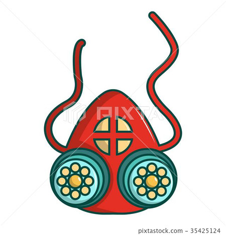 Respiratory mask icon, cartoon style Respiratory mask icon, cartoon style 35425124