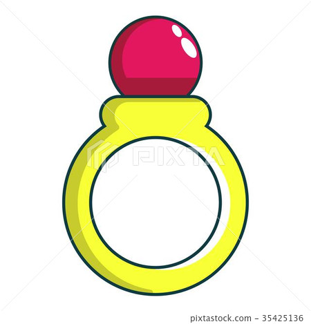 Princess ring icon, cartoon style Princess ring icon, cartoon style 35425136