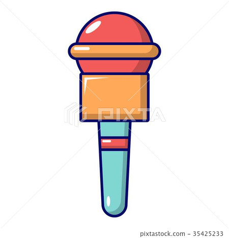 Microphone icon, cartoon style 35425233