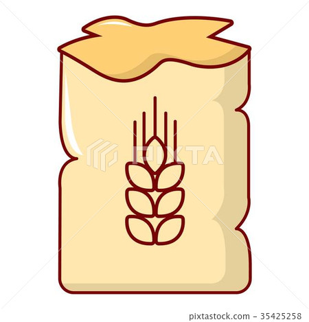 Bag of wheat icon, cartoon style 35425258
