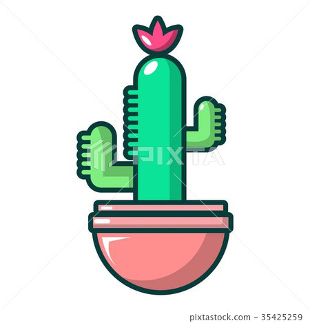 Cephalocereus cactus icon, cartoon style Cephalocereus cactus icon, cartoon style 35425259
