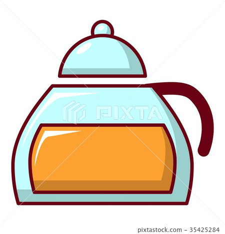 Honey in glass jar icon, cartoon style Honey in glass jar icon, cartoon style 35425284