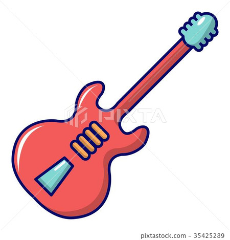 Electric guitar icon, cartoon style Electric guitar icon, cartoon style 35425289