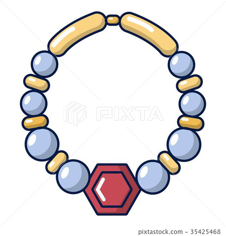 Bracelet with ruby icon, cartoon style Bracelet with ruby icon, cartoon style 35425468