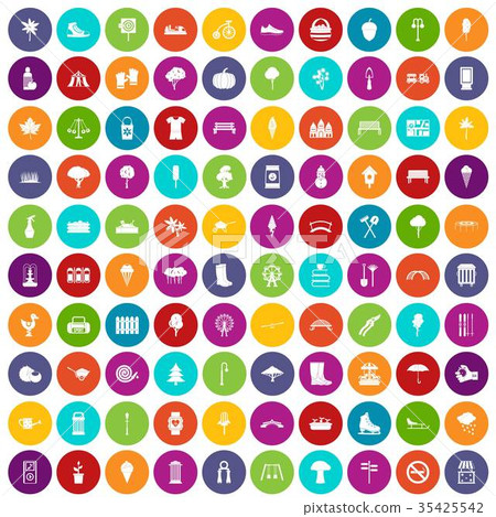 100 park icons set color 100 park icons set color 35425542
