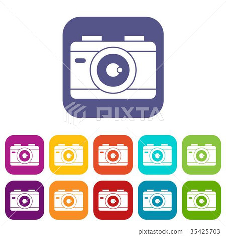 Photo camera icons set Photo camera icons set 35425703