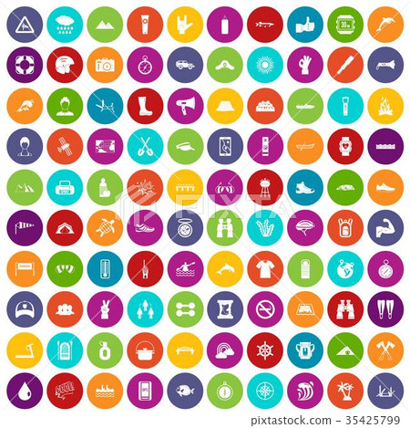 100 rafting icons set color 100 rafting icons set color 35425799