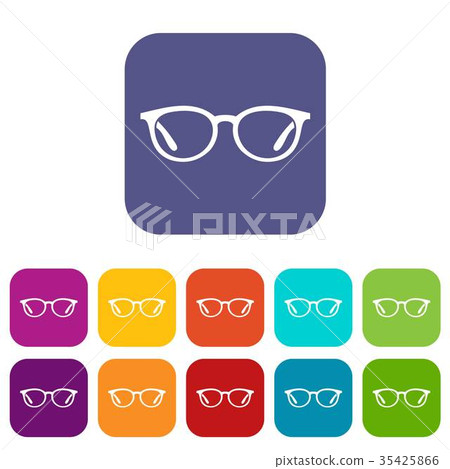 Glasses icons set Glasses icons set 35425866