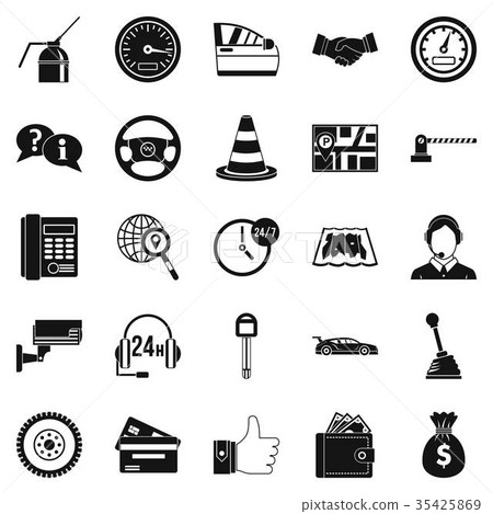 Serv. icons set, simple style Serv. icons set, simple style 35425869