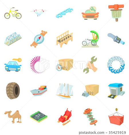 Repair icons set, cartoon style Repair icons set, cartoon style 35425919