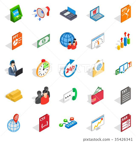 Lawyer icons set, isometric style Lawyer icons set, isometric style 35426341