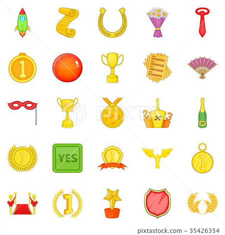 Award icons set, cartoon style Award icons set, cartoon style 35426354